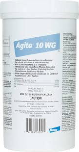Container of Agita 10 WG with label and text on a white background