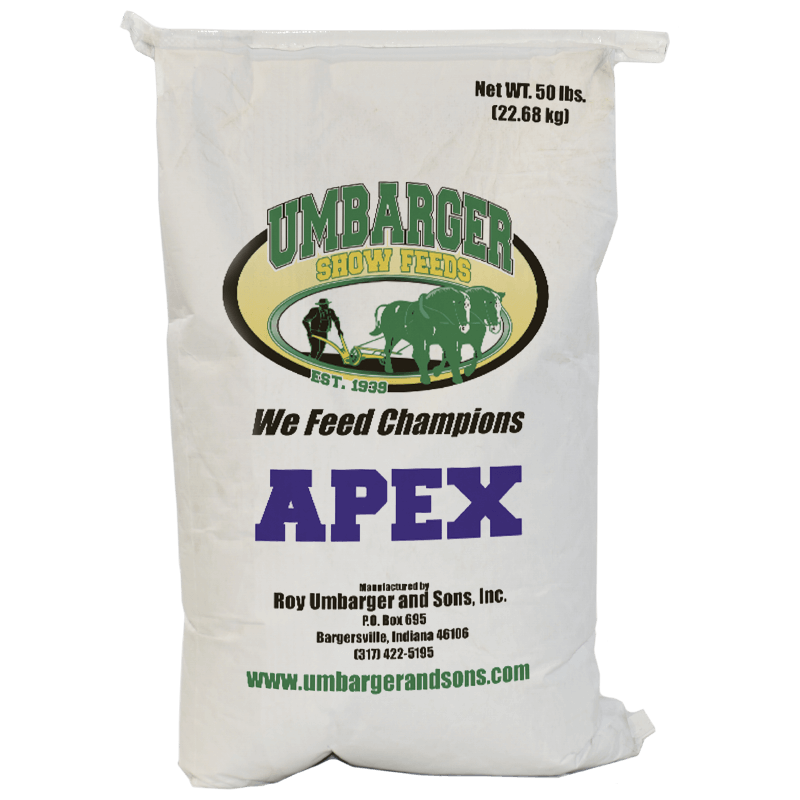 Umbarger Show Feeds Apex feed bag on a white background