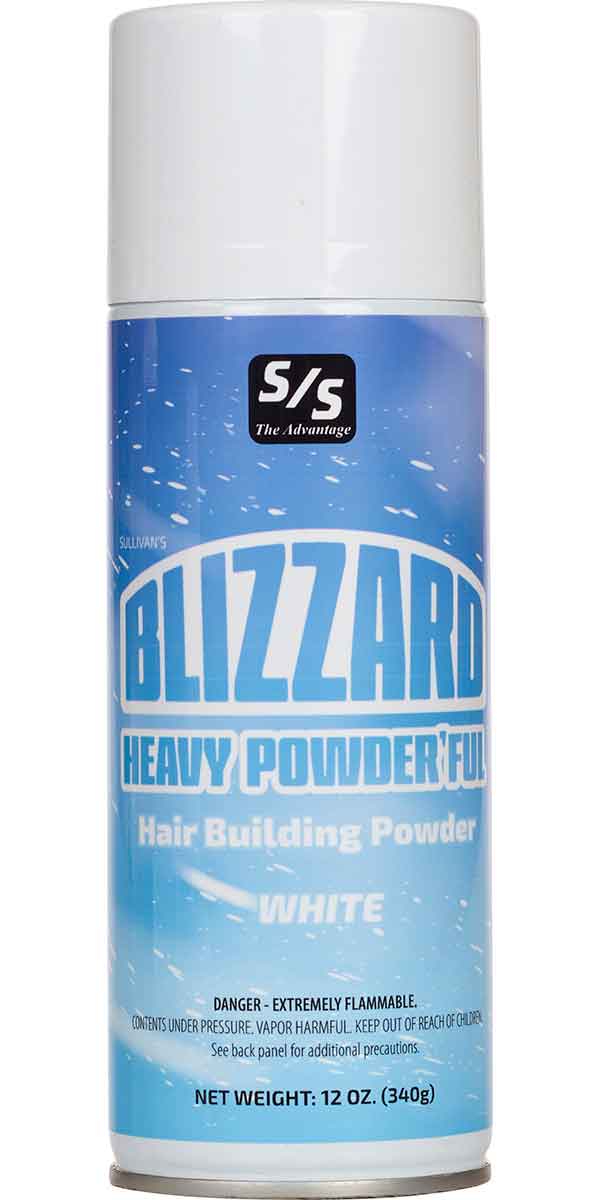 Can of S/S Blizzard Heavy Powder Fur Hair Building Powder on a white background