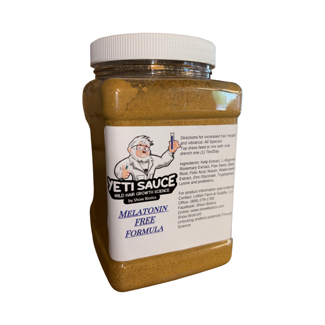 Jar of Yeti Sauce with a label on a white background