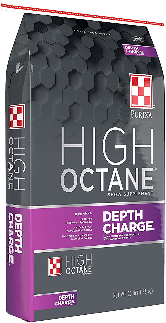 Purina High Octane Show Supplement package with purple and gray design.