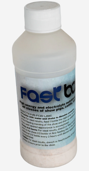 Bottle of Fast Bote supplement with label on a white background