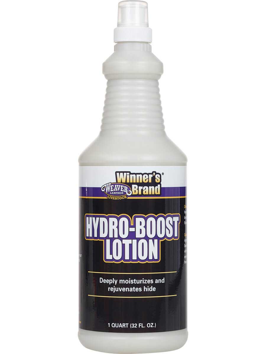 Winner's Weaver Brand Hydro-Boost Lotion bottle on a white background