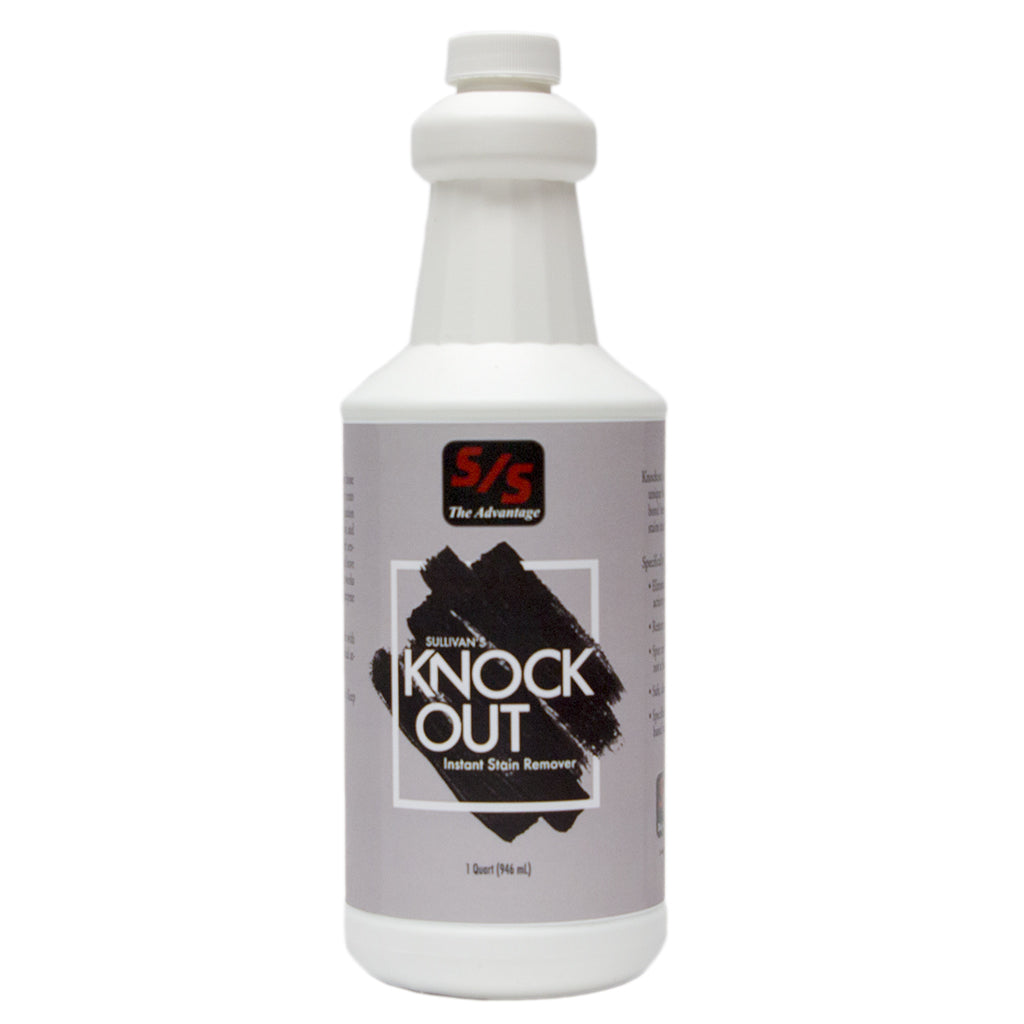Bottle of S/S Knock Out stain remover on a white background