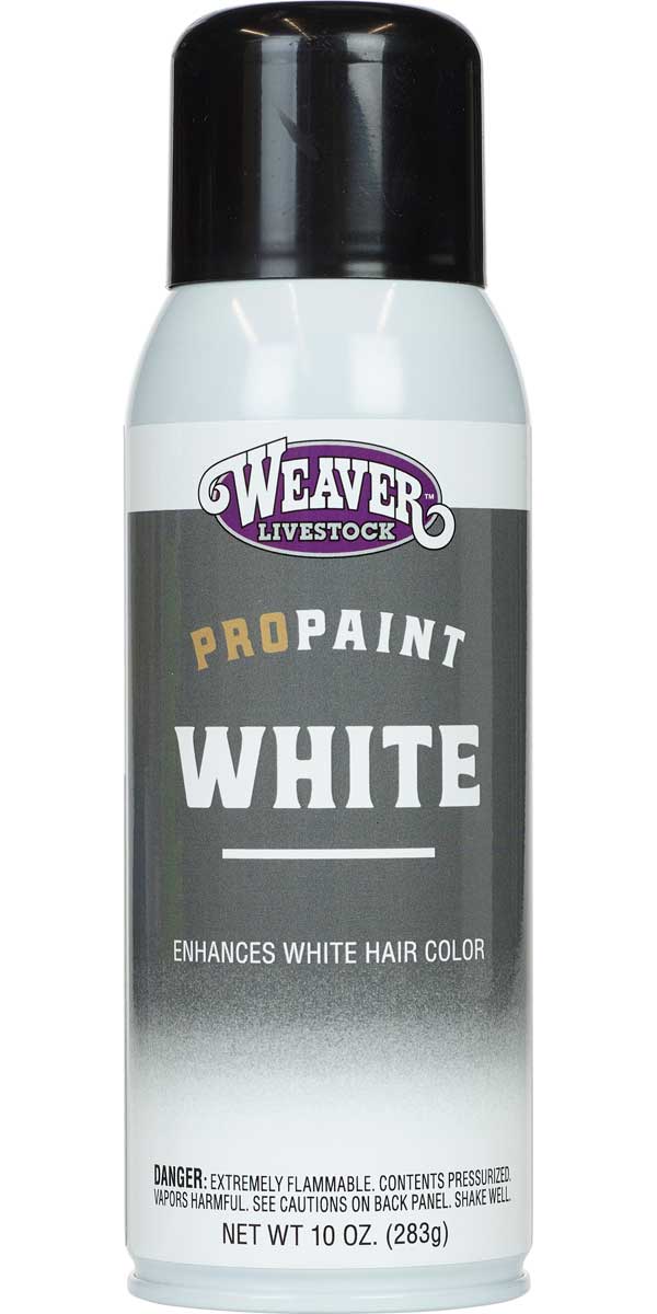 Weaver Livestock Pro Paint White spray can on a white background