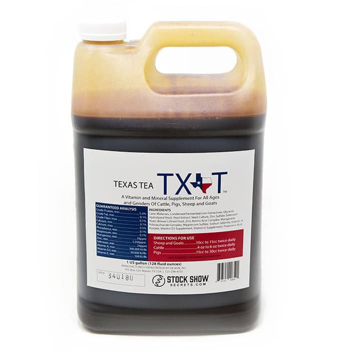 Gallon container of Texas Tea TXLT with label on a white background