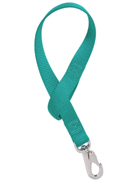 emerald green nylon strap on a white background