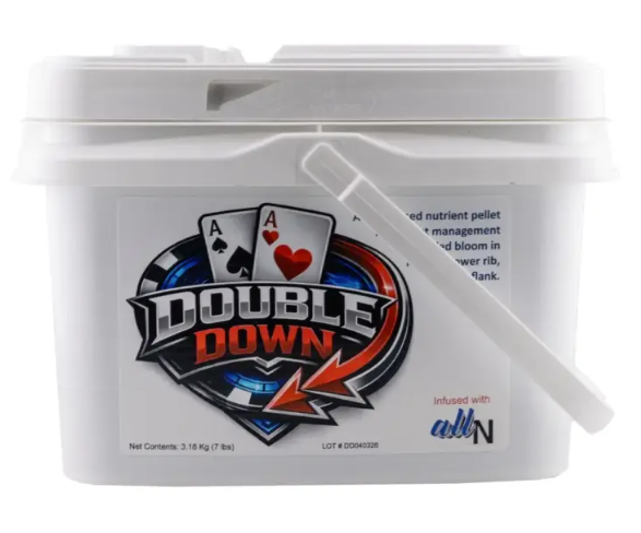 White container with 'Double Down' logo and text on a white background