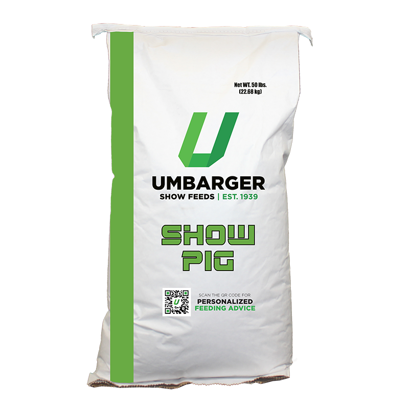 Umbarger Show Pig feed bag on a white background