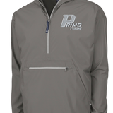 Gray pullover with a logo on a gray background
