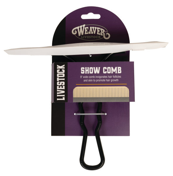 Weaver Livestock Show Comb packaging on a white background