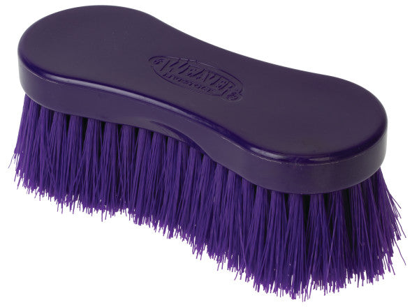 Purple brush with bristles on a white background
