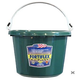 Green bucket with Fortiflex label on a white background