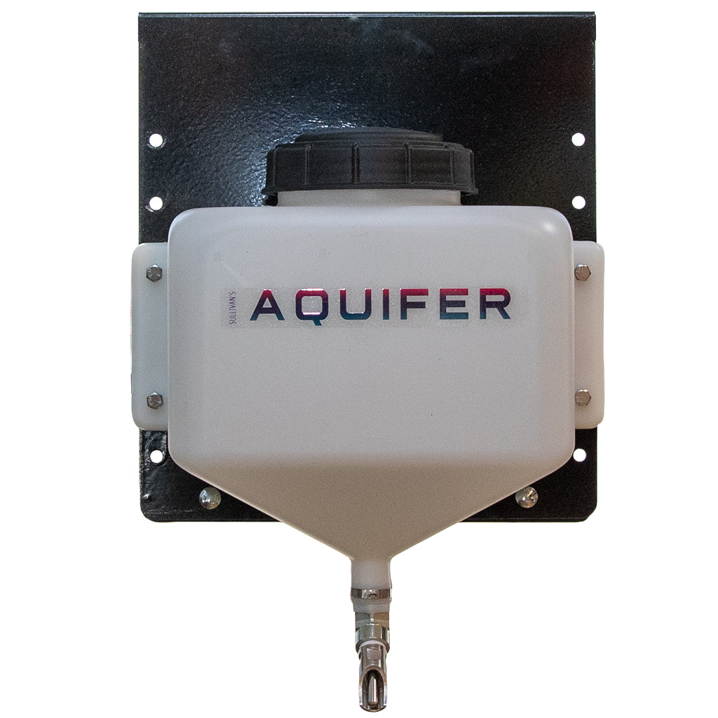 Aquifer water storage tank on a white background