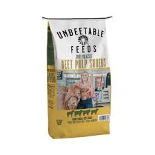 Bag of Unbeatable Feeds beet pulp soaker on a white background