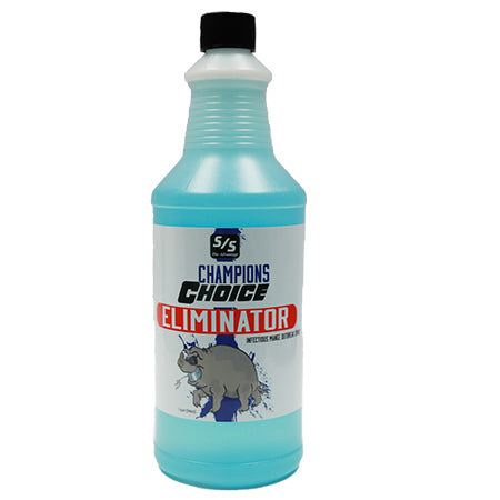 Bottle of Champions Choice Eliminator on a white background