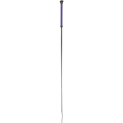 Long black pole with a blue top on a white background