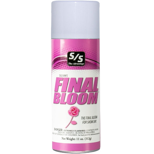S/S Final Bloom spray can with pink label on a white background