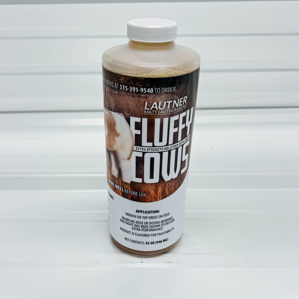 Bottle of Lautner Fluffy Cows product on a white background