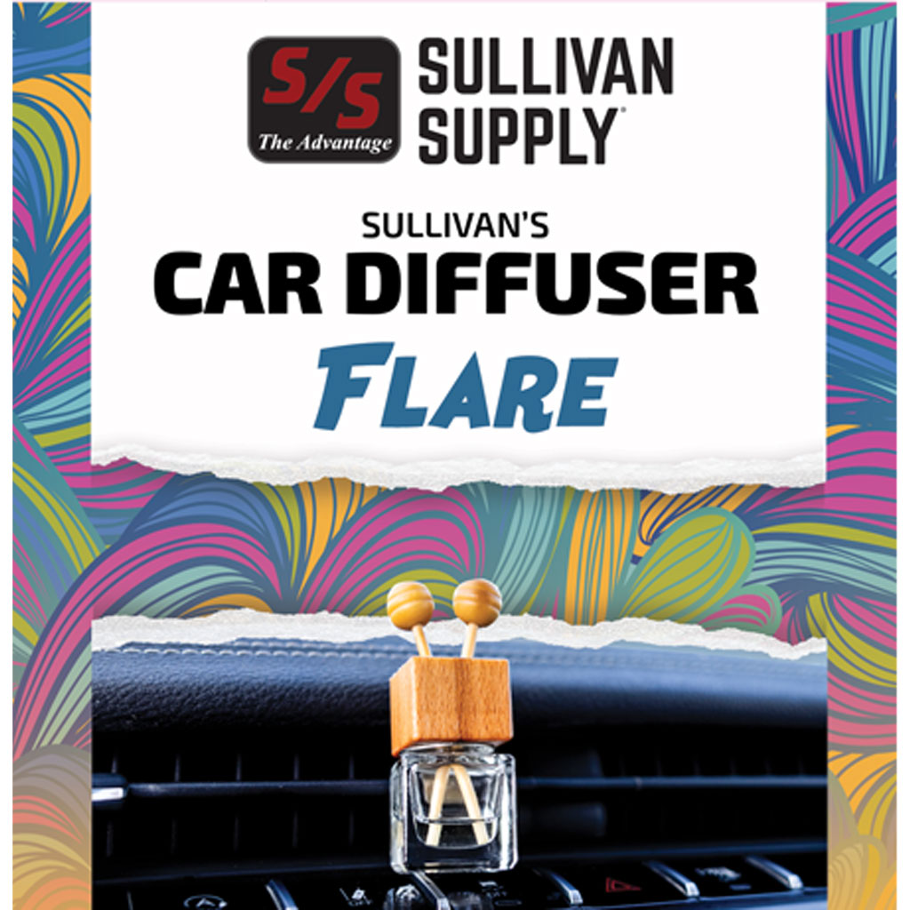 Sullivan Supply car diffuser with colorful abstract design