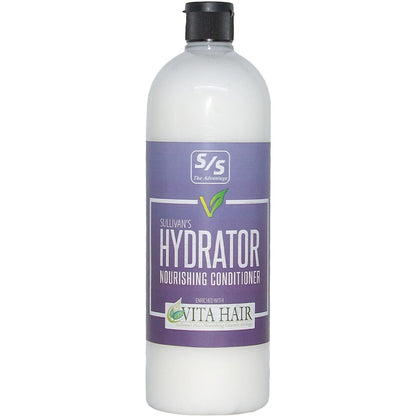Bottle of Sullivans Hydrator Nourishing Conditioner with purple label on a white background
