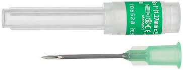 NEEDLE ON A WHITE BACKGROUND