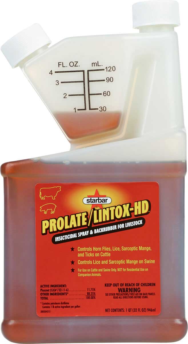 Prolate/Lintox-HD container with red label on a white background