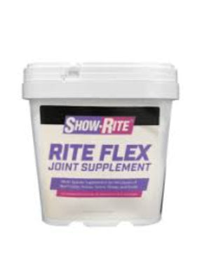 Show-Rite Rite Flex Joint Supplement container on a white background
