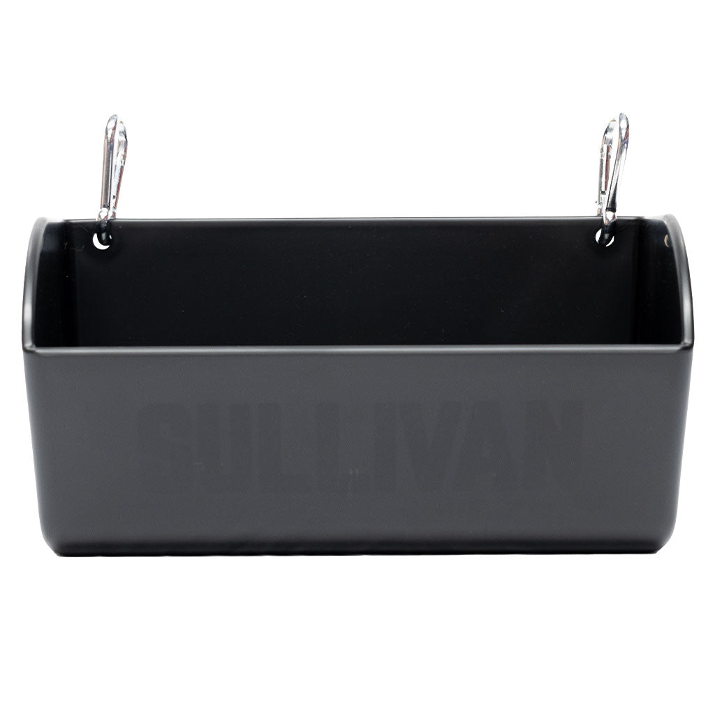 Black swing seat with 'Sullivan' branding on a white background