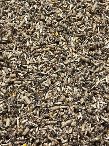 Close-up of a textured cattle feed 
