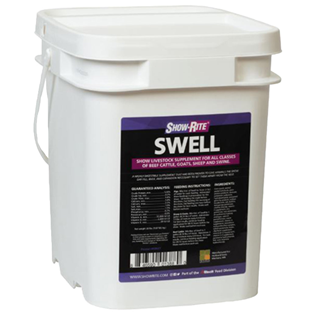 show rite bucket with the label swell on a white background