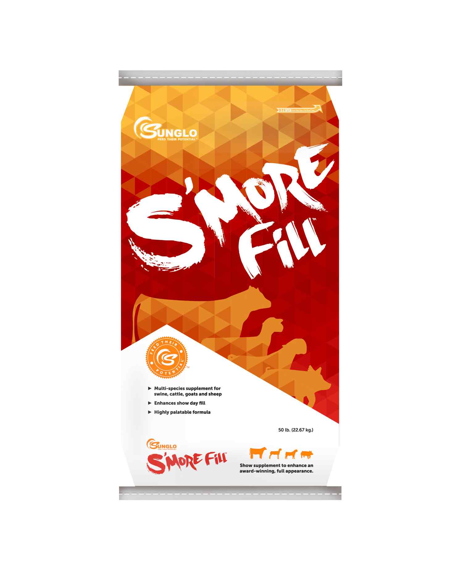 Sunglo S'more Fill supplement packaging on a white background