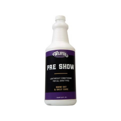 Bottle of Weaver Pre Show product on a white background