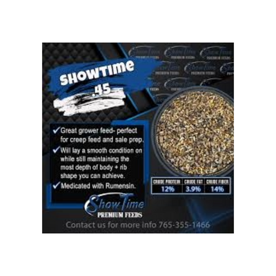 Showtime premium feed package with text and nutritional information.