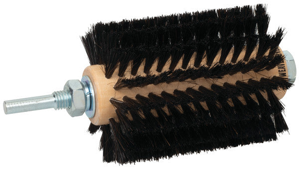 Double-ended brush with black bristles on a white background