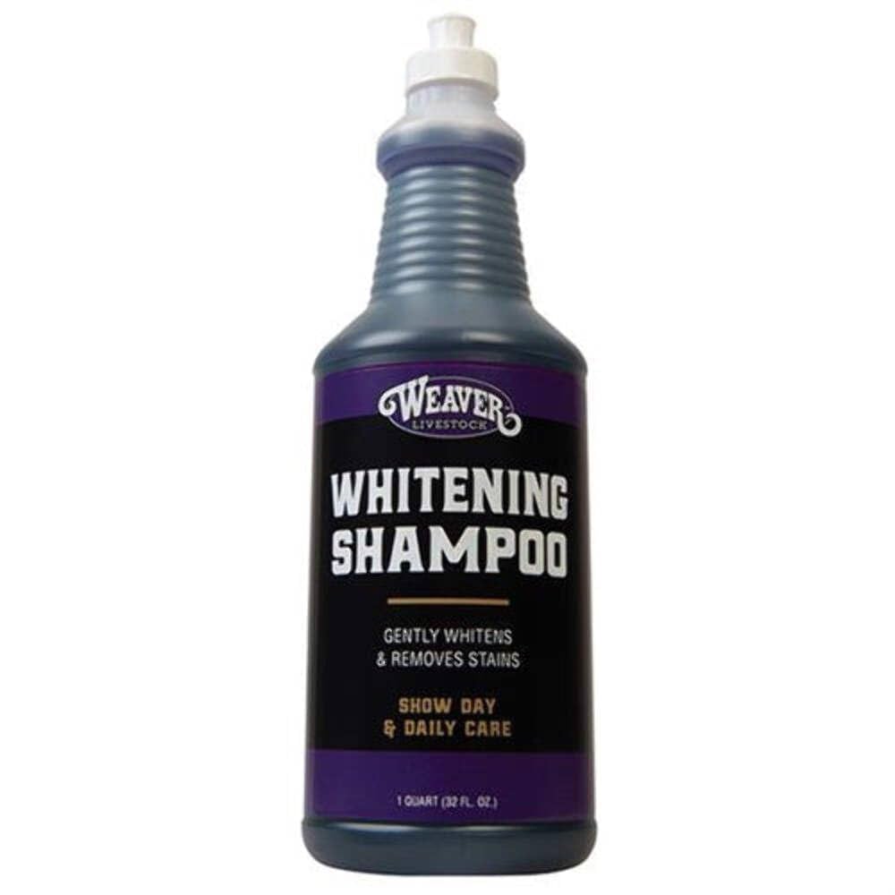 Bottle of Weaver Whitening Shampoo on white background