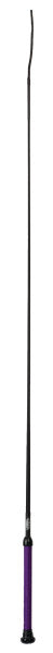 show whip with purple handle on a white background