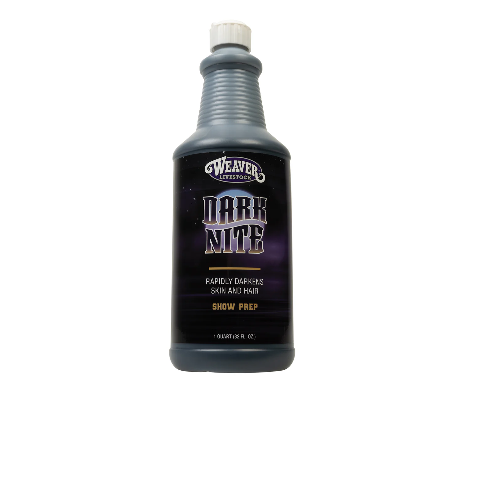 Bottle of Weaver Livestock Dark Nite on a white background