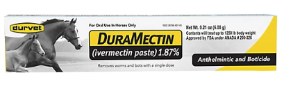 Durvet DuraMectin ivermectin paste packaging for horses