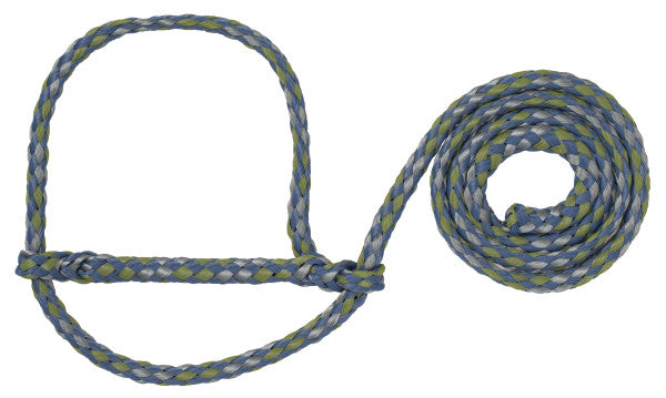 Coiled rope with a loop on a white background