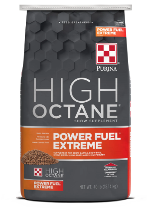 Purina High Octane Power Fuel Extreme supplement bag on a white background