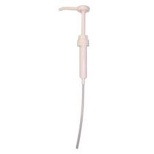 White plastic pump on a white background