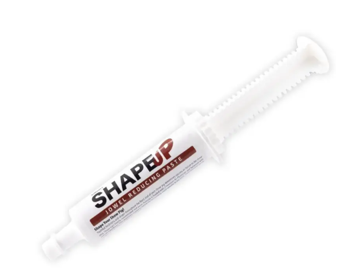 A white syringe-style tube of ShapeUp joint reducing paste on a plain white background.
