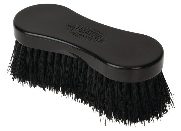 Black brush with bristles on a white background